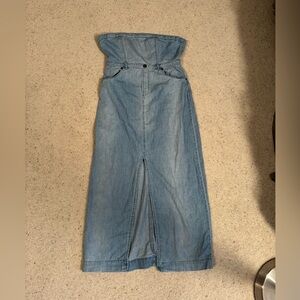 FP Movement by Free People Light Blue Denim Skirt